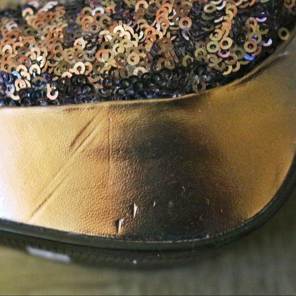 Charlotte Russe Super High sequin platform heels - Picture 7 of 8